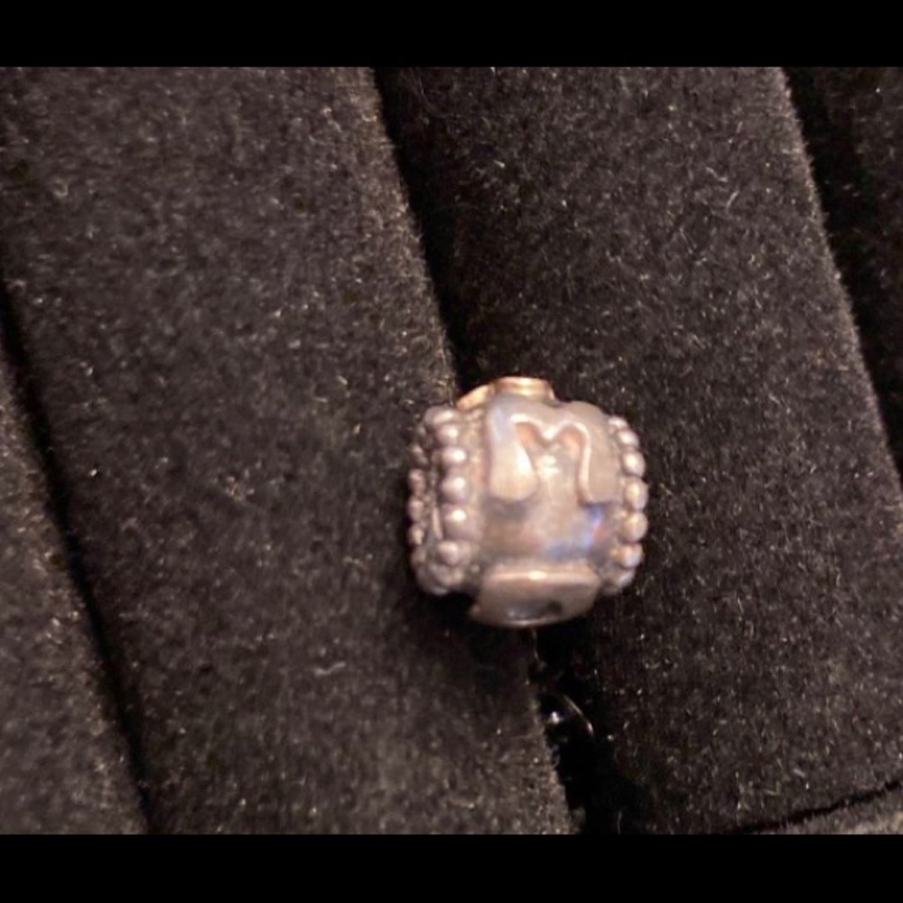 Pandora MOM Charm Sterling With Pink Crystals